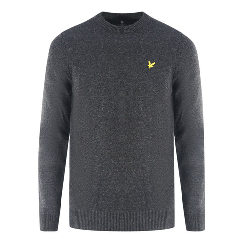 Lyle Scott Lambswool Knitted Dark Grey Sweater
